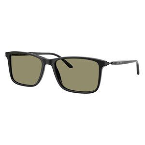 New GIORGIO ARMANI Black Rectangle AR8218 5001/2A Sunglasses Women